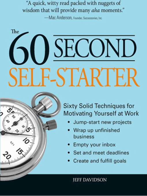 Title details for 60 Second Self-Starter by Jeff Davidson - Available